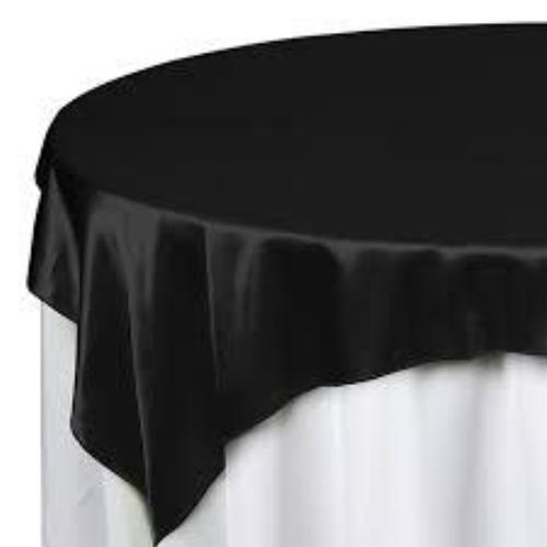 Black Satin Overlay 72 x 72  Cheap