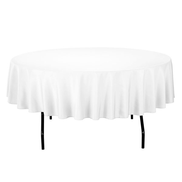 Tablecloth White Round 90  Cheap