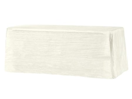 Tablecloth Ivory Crinkle Taffeta Rectangular 90 x132  For Sale