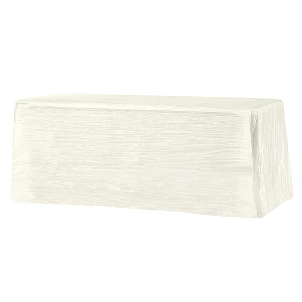 Tablecloth Ivory Crinkle Taffeta Rectangular 90 x132  For Sale