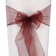 Burgundy Organza Sash For Cheap