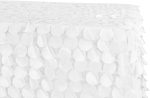 Tablecloth White Taffeta Petal rectangular 90 x130  on Sale