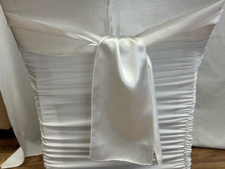 White Satin Sash Hot on Sale