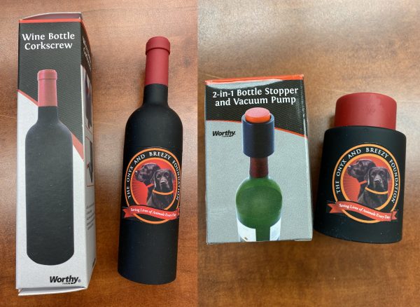 *FREE With purchase of 5 or more Pet Holiday Items* Wine Bottle Corkscrew and Vacuum Pump Set with Logo Online Hot Sale