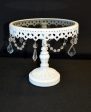 9 x 9  Round Cake Stand With Hanging Crystals Cheap