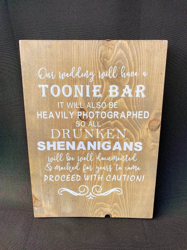 Toonie Bar Sign Online