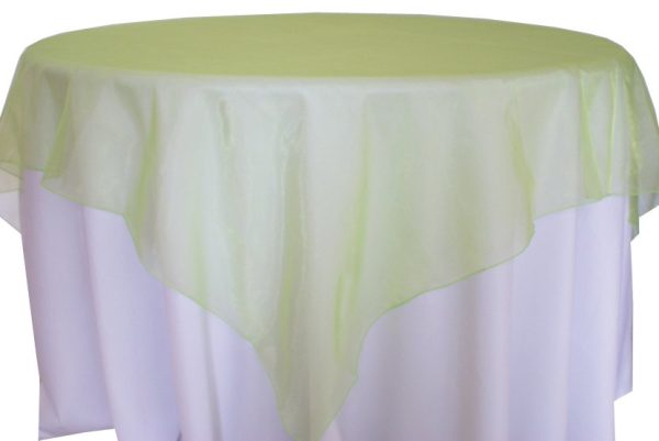 Apple Green Organza Overlay 70 x 70  For Discount