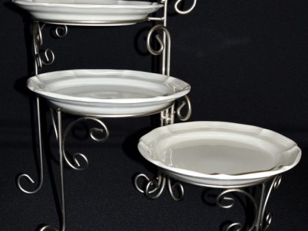 3 Tier 18  Silver Stand for Plates on Sale