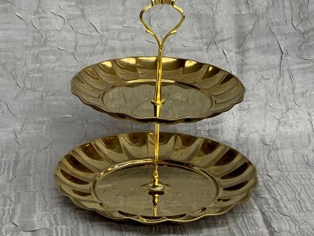 2 Tier Gold Dessert Stand Online