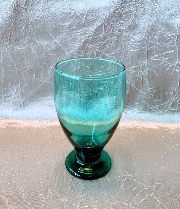 Teal Water Goblet 11 oz For Cheap