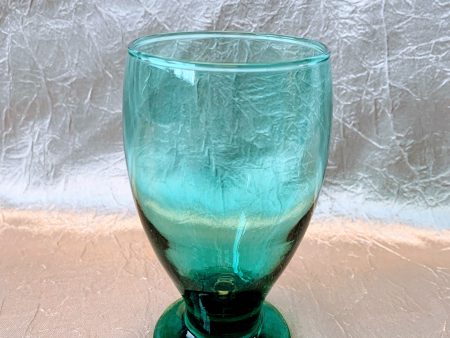 Teal Water Goblet 11 oz For Cheap