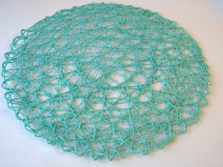 Turquoise Weaved Round 15  Placemat Cheap