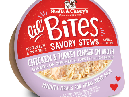 Stella & Chewy s Lil Bites Savory Stews for Small Breeds Chicken & Turkey Dinner in Broth Online