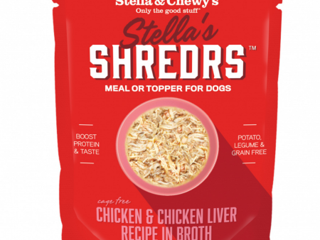 Stella & Chewys Stellas Shredrs Cage Free Chicken and Chicken Liver Recipe in Broth Hot on Sale