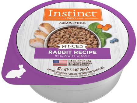 Instinct Adult Grain Free Minced Recipe with Real Rabbit Natural Cat food Cups Sale