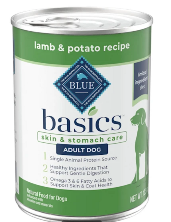 Blue Buffalo Basics Skin & Stomach Care Grain-Free Lamb & Potato Adult Canned Dog Food For Discount