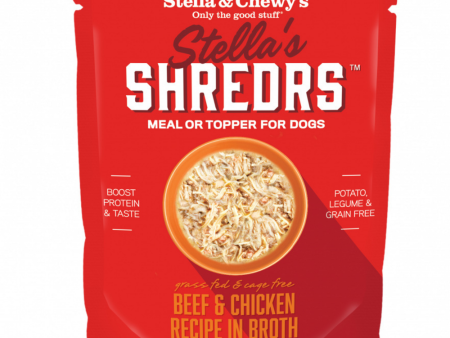 Stella & Chewys Stellas Shredrs Grass Fed and Cage Free Beef and Chicken Recipe in Broth Fashion