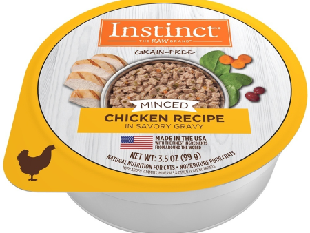 Instinct Adult Grain Free Minced Recipe with Real Chicken Natural Cat food Cups on Sale