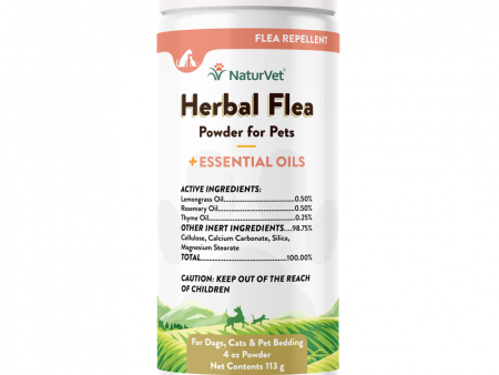 NaturVet Herbal Flea Powder with Essential Oils for Cats and Dogs For Discount