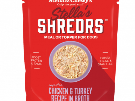 Stella & Chewys Stellas Shredrs Cage Free Chicken and Turkey Recipe in Broth For Cheap